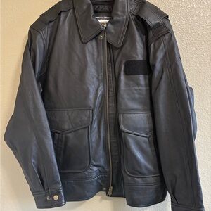 Men's Pilot Black Leather Jacket